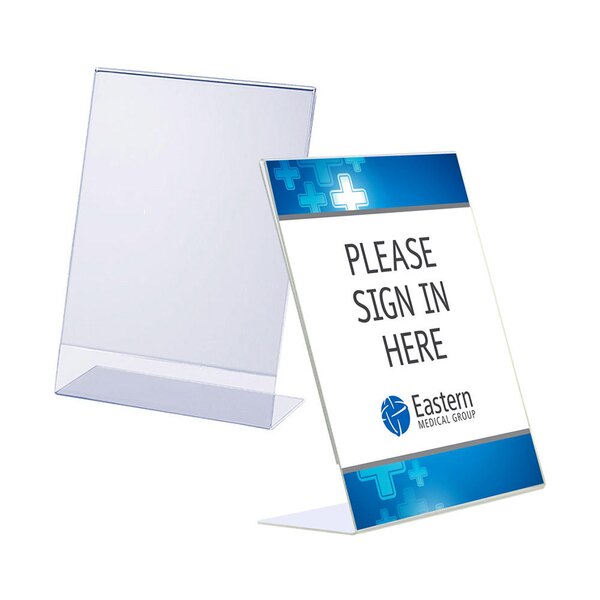 VKF Renzel USA Corp. Unico Base Sign Stand,Freestanding Aluminum Sign Holder,  4 Clamping Width, Holds Oversized Signs Up To 1.125 Inches Thick. Great  For Trade Shows, Stores