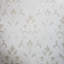 Papier peint velours damassé floqué beige et blanc métallique 3D