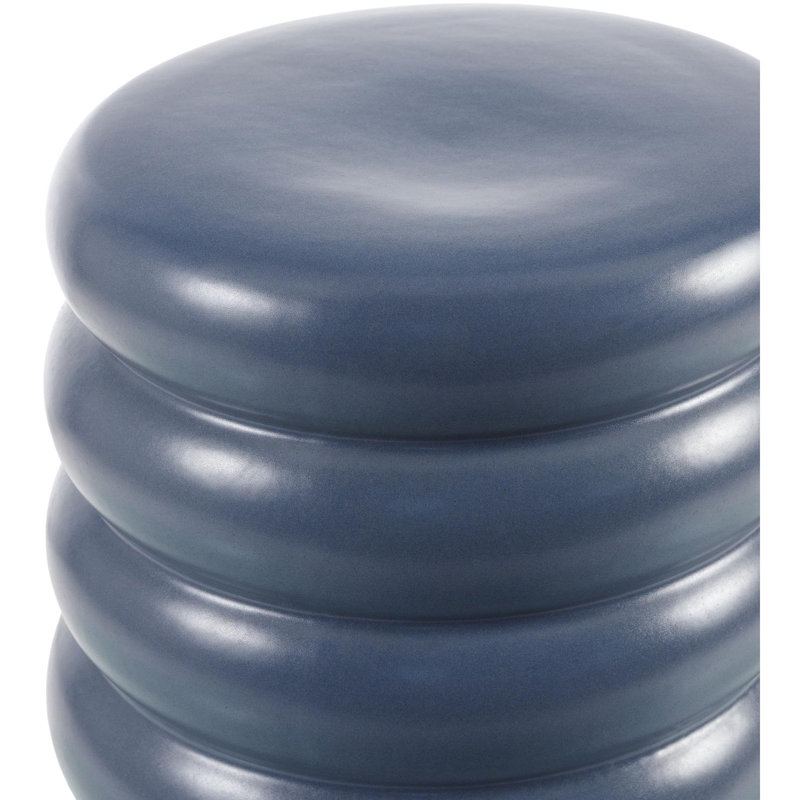 Gruner Accent Stool, Blue/Khaki