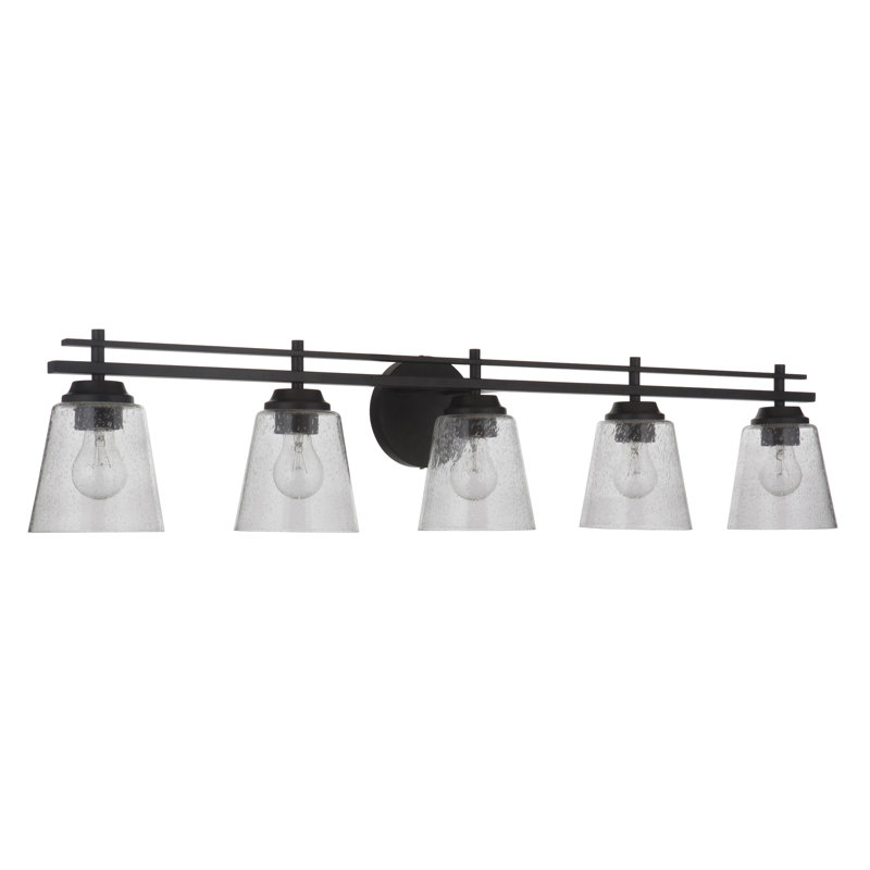 Wooten 5 - Light Dimmable Vanity Light, Flat Black