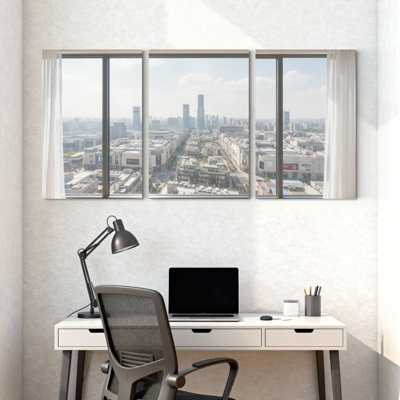 Scénario et paysages urbains, ensemble de 3 impressions d'art sur toile