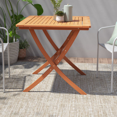 Mayela Square Eucalyptus Solid Wood Outdoor Bistro Table - 80 cm W 80 cm D