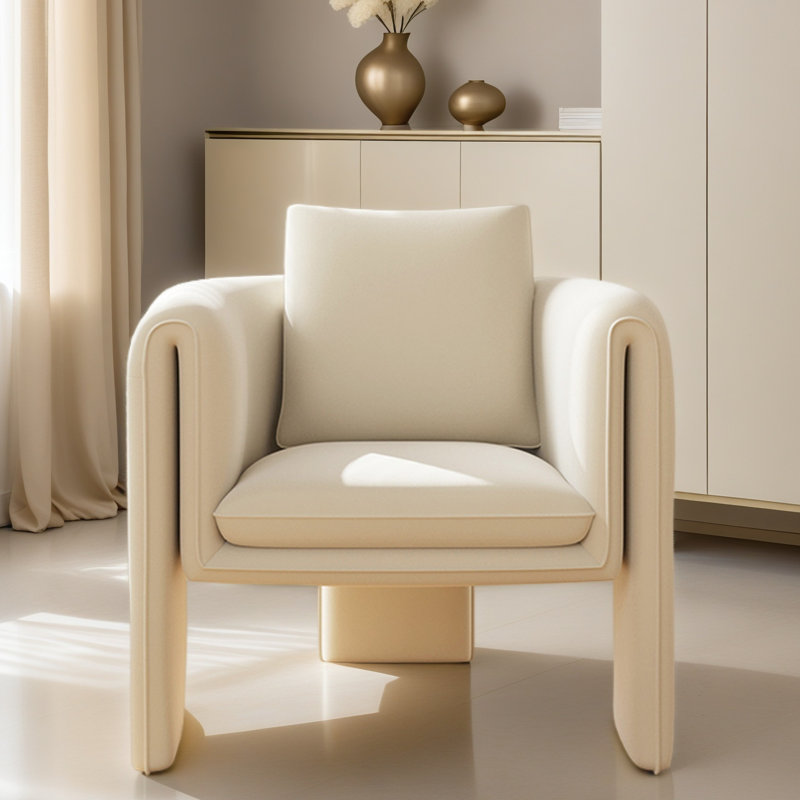 Fauteuil de loisir simple et confortable., Beige