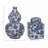 Cherry Blossom Chinoiserie Ceramic Vase & Lidded Jar Set of 2 - Decorative Floral Tabletop Accent for Living Room, Console, or Dining Decor - Blue & White