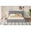 Grand lit plateforme tapissier avec tissu en velours-545691727