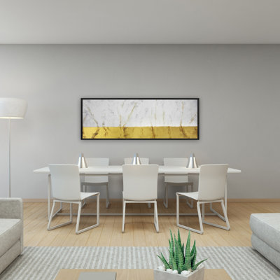 Toile encadrée «Golden Shine» - art moderne de décoration intérieure