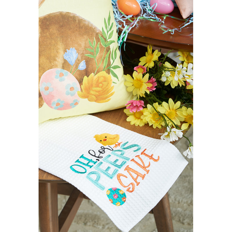 Serviette For Peeps Sake, Blanc / bleu / orange pour l'amour de Peeps