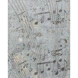 Musical One-of-a-Kind Rectangle 7'11" X 10' Hand Knotted Area Rug