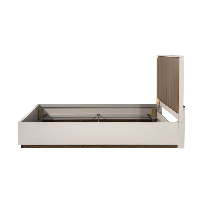 Pavira Walnut Upholstered Bed