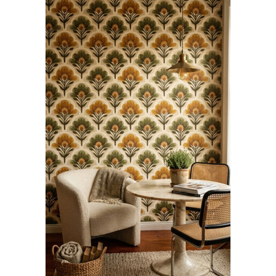 Papier peint rétro Mid Mid Modern