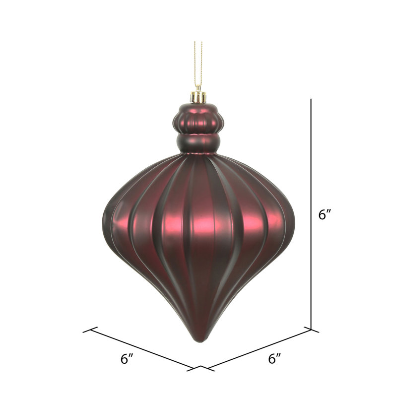 Ornement de Noël oignon 6 po, Rouge vin
