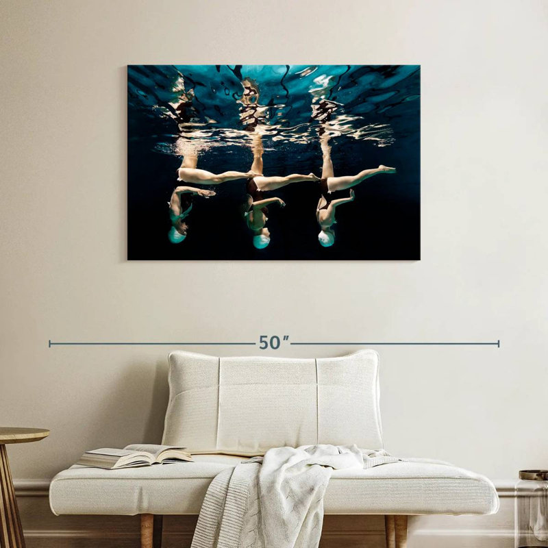 Sireci Flipped Synchronized Swimmers, 26" H x 39" W