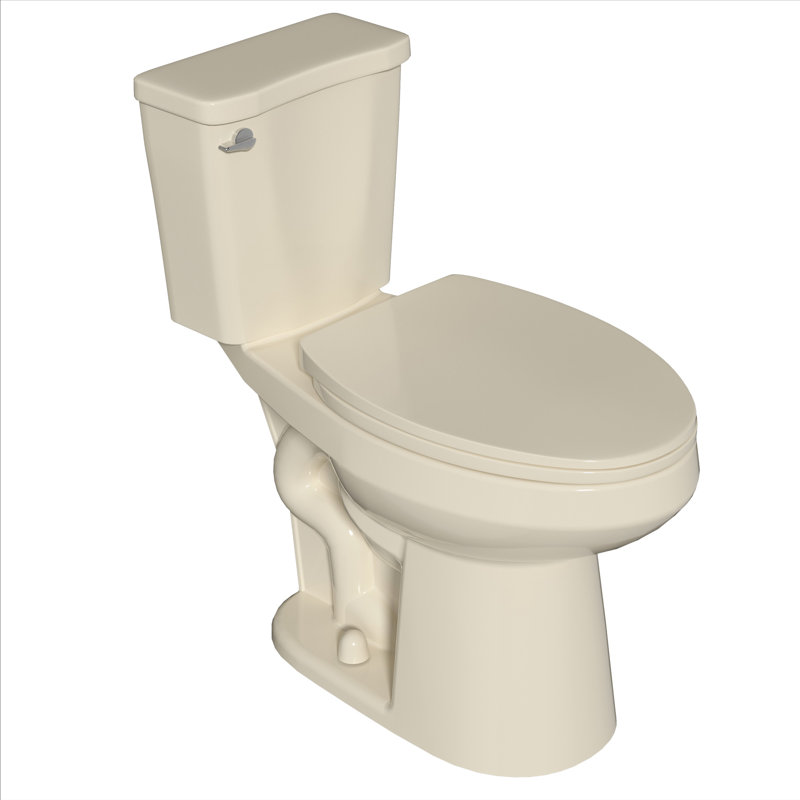 Aguamaph 20 in. White Elongated Two-Piece Toilet with Seat