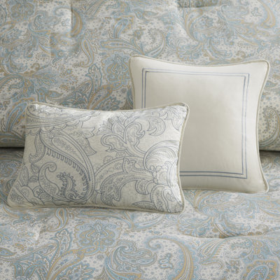 Oreiller carré en coton brodé Chelsea