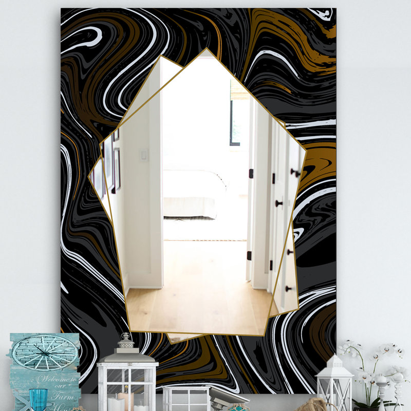 Miroir d'appoint Marble Diamond Farmhouse, H 24 po x l 32 po