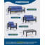 Canapé d'extérieur en aluminium pour canapé, ensemble de conversation pour 7 personnes avec coussins, ensembles de conversation 5 pièces avec coussin amovible