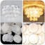 Plafonnier conque 3 lumières, plafonnier encastré de style bord de mer avec coquillages naturels et structure en métal, pour salle à manger, salon, chambre à coucher-126362391