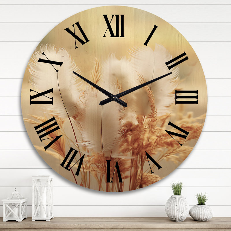 Horloge murale en bois massif Staats, Très grand