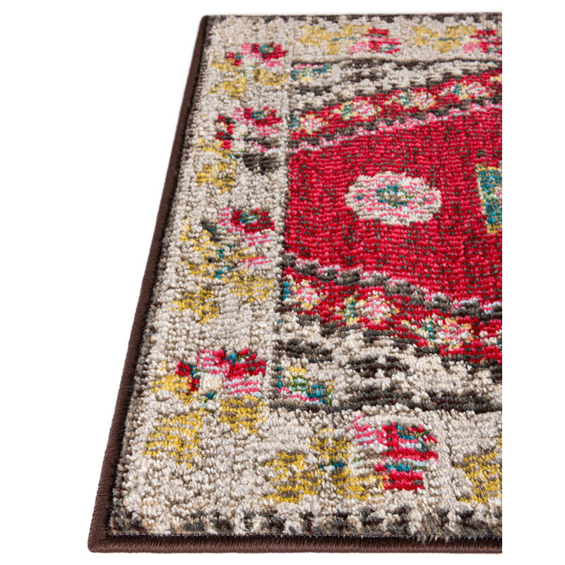 Tapis brun / crème Lonniet Southwestern, Rectangle 3 pi 3 po x 5 pi 3 po