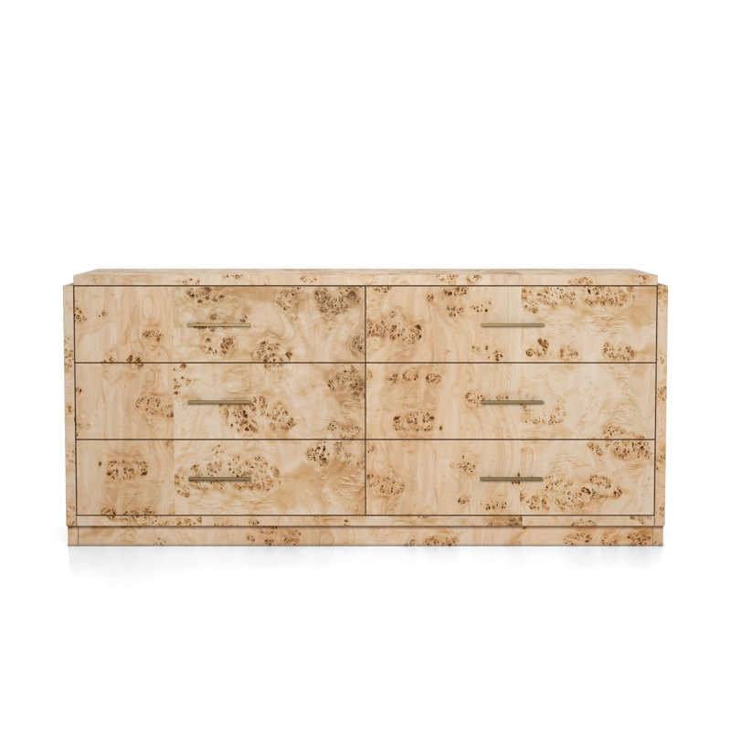 Commode 6 tiroirs Kingston, Beige