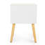 Table de chevet moderne en blanc, avec tiroirs et tablette pour les espaces de vie de chambre à coucher