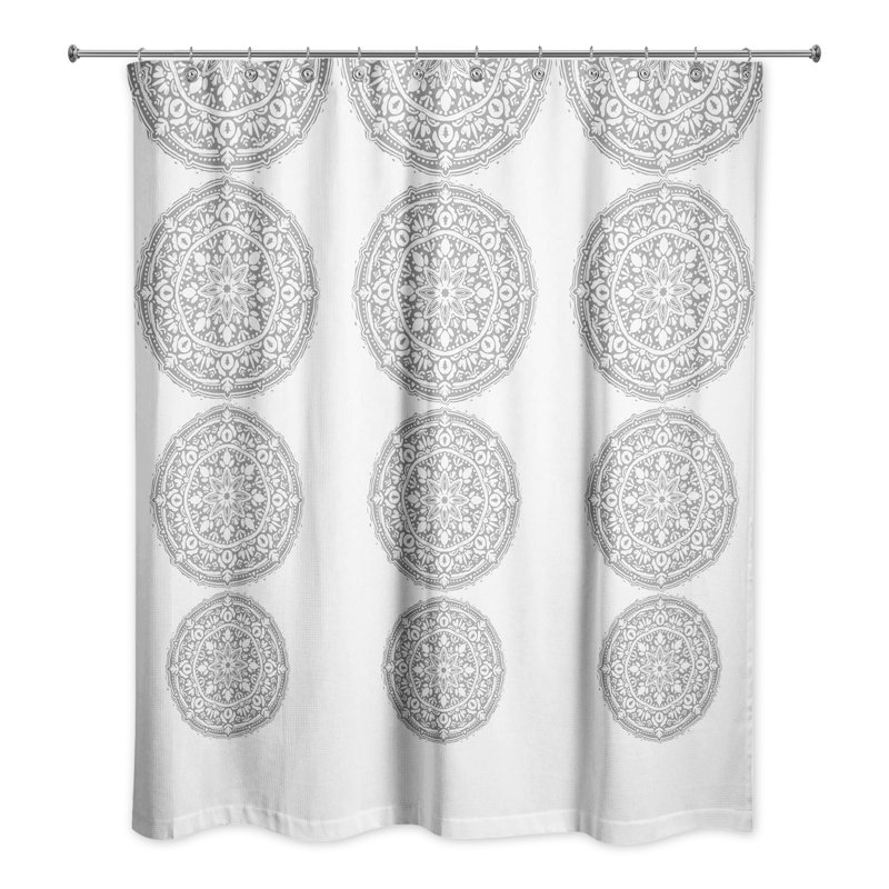 Geometric Shower Curtain, Gray