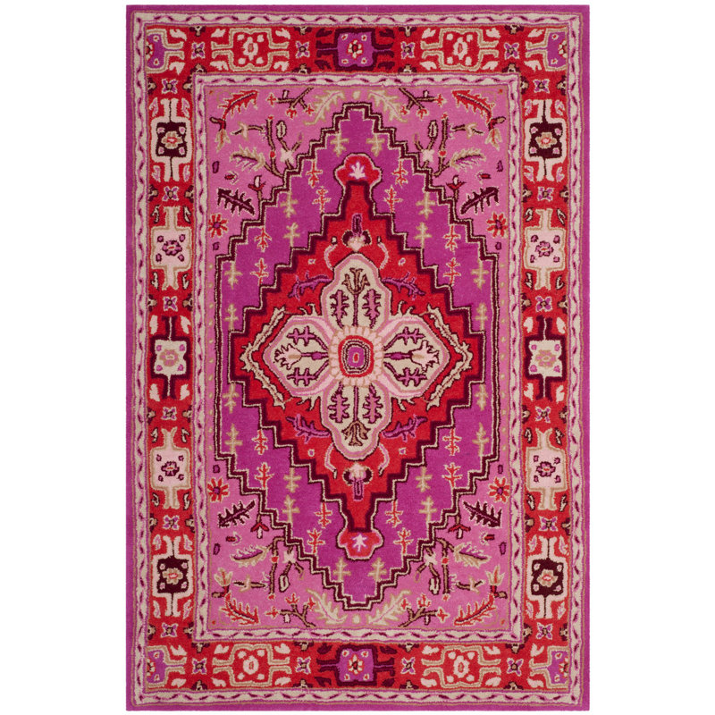 Blokzijl Hand Tufted Wool Oriental Rug, Rectangle 4' x 6'
