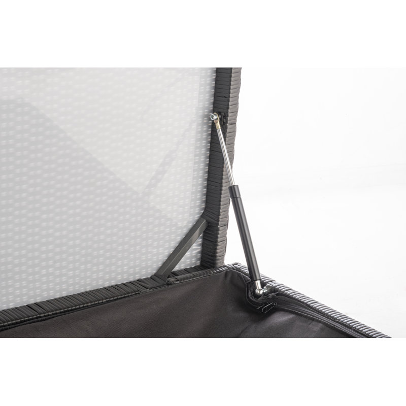 Alfresco Home Sicuro 25.5'' W 135 Gallons Water Resistant Wicker Deck Box in Gray