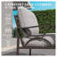48" All-Weather Metal Loveseat with Gray Cushions - Black Frame Outdoor Patio Sofa