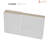 Quadro Frosted Glass Sliding Closet White Doors with Installation Hardware Kit-50039462