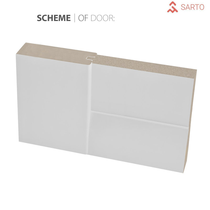 White Silk Solid Core Pocket Door with Frosted Glass Panel