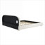 Structure de lit simple en tissu d'ameublement en bois massif avec finition beige
