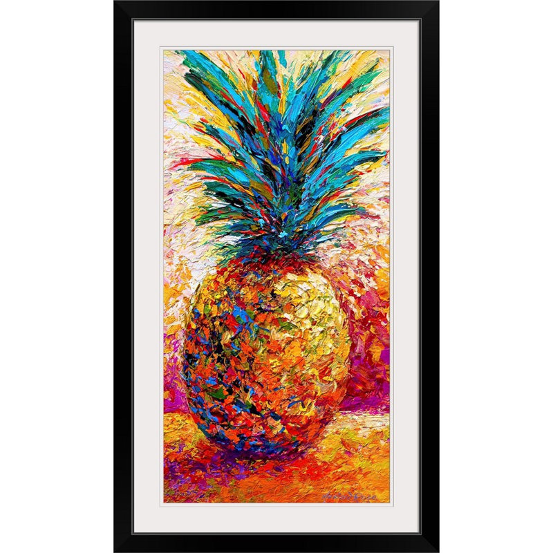 «Willson Pineapple Expression» par Marion Rose, reproduction d'art encadrée, H 43 po x l 25 po x P 1 po
