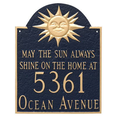 4-Line Wall Address Plaque