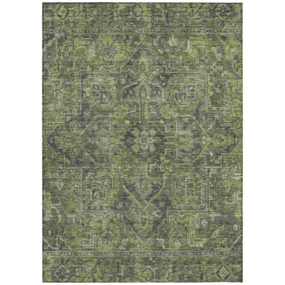 Bridesdale Washable Oriental Indoor / Outdoor Rug