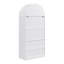 Armoire de rangement 71 po de haut moderne avec portes en verre trempé et bibliothèque autoportante en panneau de fibres à densité moyenne (blanc / noir)-956344932