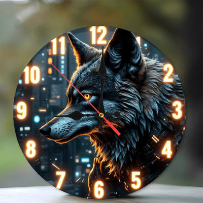 Horloge Cyberpunk Wolf Design
