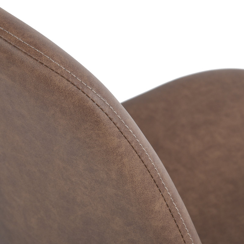 Fernbush 49cm H Upholstered Side Chair, Chocolate