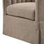Fauteuil d'appoint pivotant à jupe d'inspiration côtière, pivotant à 360 degrés en métal, dossier à canaux verticaux, assise élégante et confortable à ressorts ensachés, coussin réversible amovible, 4 teintes légères.