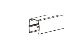 Rail supérieur en aluminium noir mat de 60 po pour quincaillerie de porte coulissante