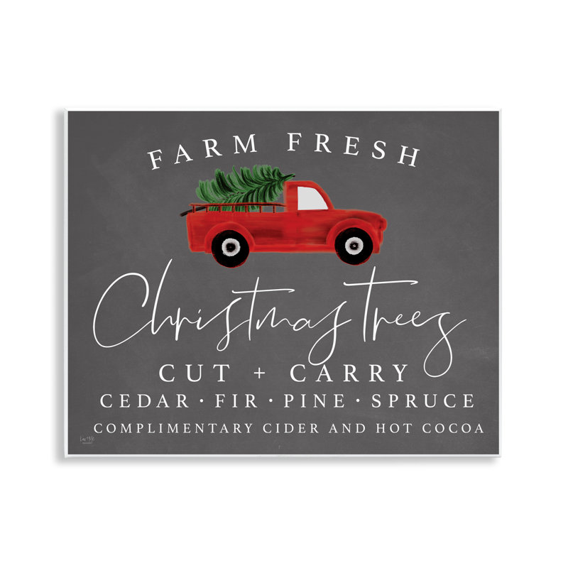 Plaque murale Farm Farm Trees over Grey, design par Lux + Me Designs