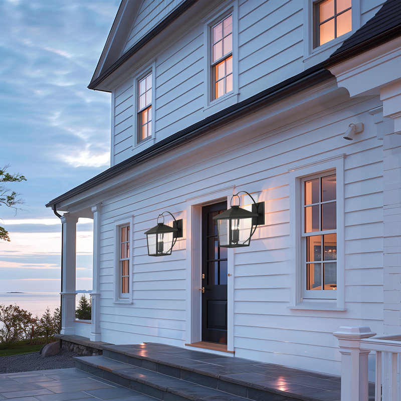 4 LIGHT OUTDOOR WALL SCONCE, 32" H x 17.25" W x 24.5" D