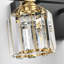 Luminaire de meuble-lavabo en cristal - Applique murale 1 lumière pour miroir de salle de bain avec abat-jour en cristal transparent - Installation câblée - Compatible avec les ampoules halogènes incandescentes à DEL CFL - Fabrication en aluminium du-44396091