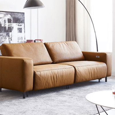 Causeuse-coussin modulaire orange 100% polyester