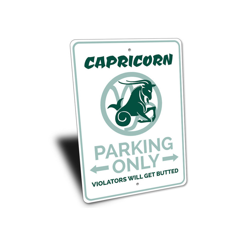 Enseigne en aluminium Capricorn, H 14 po x l 10 po x P 0,04 po