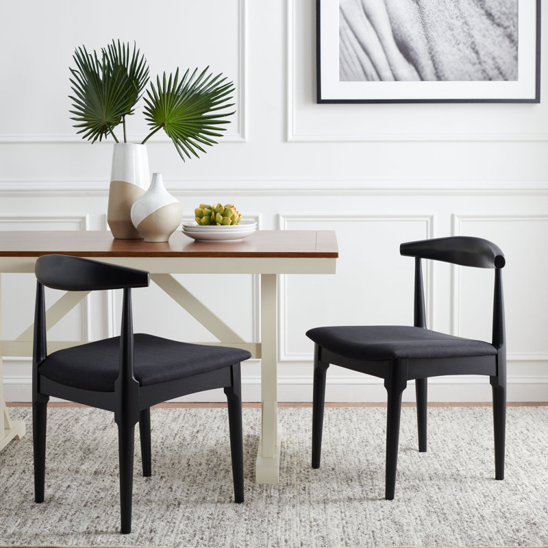 Jakob 18.11'' H Upholstered Side Chair, Black, Black