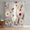 2Pcs Rideaux floraux printemps-été avec abeilles, motif de fleurs sauvages, campagne, rideau filtrant la lumière pour le salon, la chambre, la cuisine, les poches de la fenêtre, les rideaux