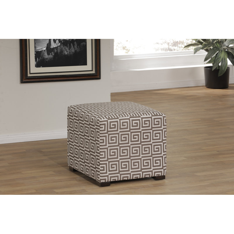 Repose-pieds rembourré Eesha, Taupe; polyester truffe