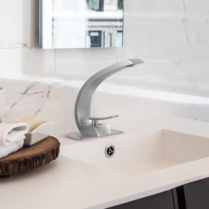 Single-Hole Single-handle Bathroom Faucet, Brushed Nickel
