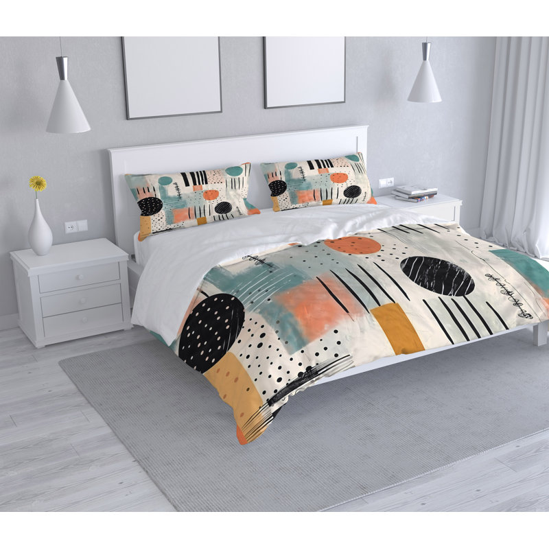 Abstract Duvet Cover, King Duvet Cover + 2 King Shams